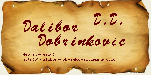 Dalibor Dobrinković vizit kartica